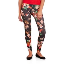 NoBo Junior Size XS (1) Christmas Seamless Ankle Holiday Print Leggings NEW