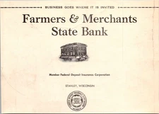 Farmers & Merchants State Bank Stanley WI c1958 Chippewa County WI Ad TAJ6-9