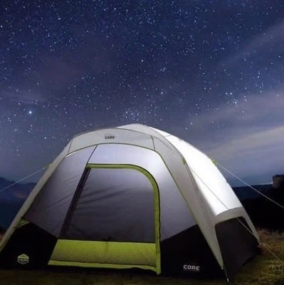 Core Equiptment 6 Person LED Lighted Dome Camping Tent