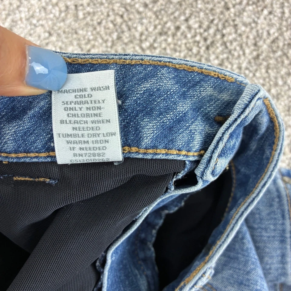 Bermudas vaqueras de moda Bug para mujer con puños talla 16 bolsillos bordados Y2K Foto 4 de 4