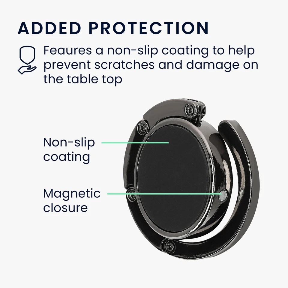 2x Tisch Handtaschenhalter Haken Antirutsch Taschenhaken Halterung Handtaschen - Bild 3 von 4