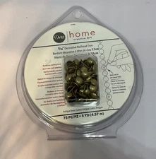 Dritz 7/16th Inch Decorative Nailhead Trim 5 Yards, Antique Brass