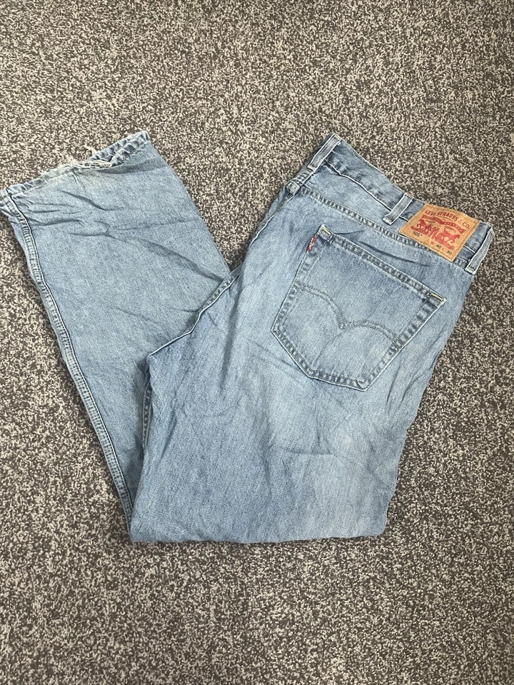 Levi's 505 Blue Denim Jeans Men's 36x32 Straight Leg Regular Fit, photo 1 of 5