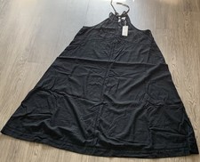 BNWT M&S Women/Ladies Black Linen Long Maxi Dresses Size UK 18 Regular