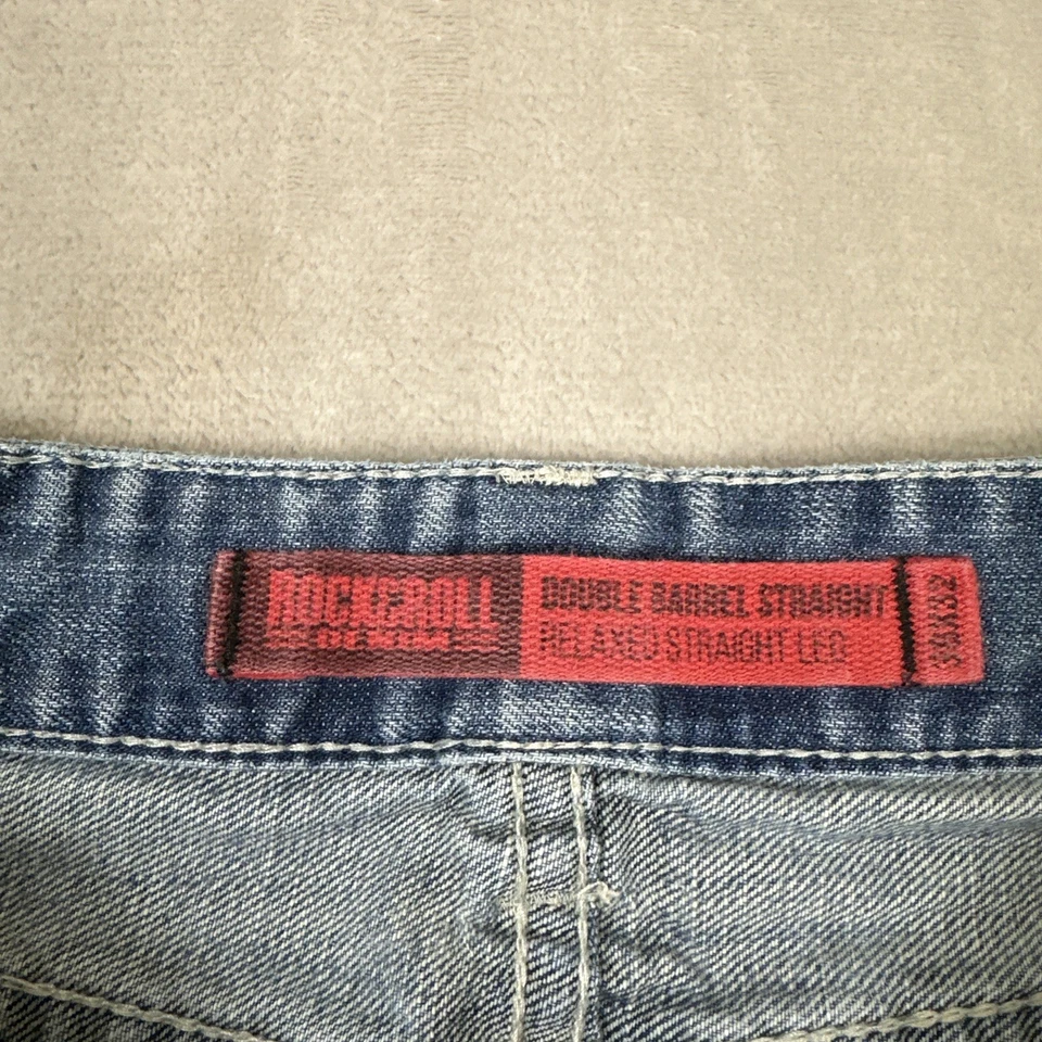 Rock And Roll Cowboy Jeans Men's 36x32 Blue Double Barrel Denim Cowboy Western - Image 3 of 4