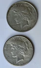 2 Peace Silver Dollars 1922 & 1922-S Philadelphia/SF Mint 90% Silver