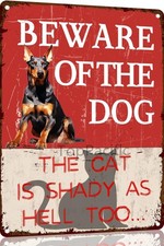 Beware Of Dog Beware Of The Dog Funny Tin Metal Signs Home D cor 8x12