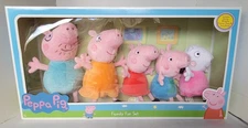 Peppa Pig Exclusive Adorable Family Fun Plush Set 5-Pack - New