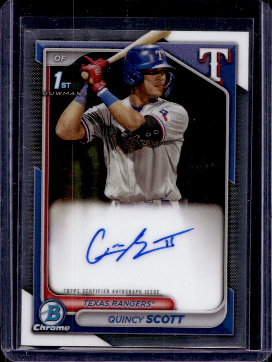 Quincy Scott 2024 Bowman Chrome #CPA-QS 1st Prospect Auto