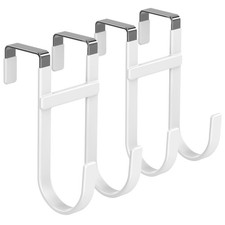 Over The Door Hooks - 2 Pack Heavy Duty Dual-Hook Organizer Hanger with Non-Slip