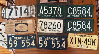 LOT of 7 antique VERMONT LICENSE PLATES 1915 1941 1952 1957 1963 Plate