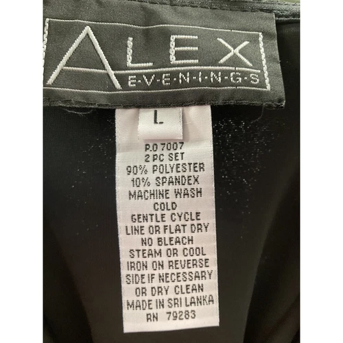 Camiseta sin mangas Alex Evenings de terciopelo negro - Imagen 3 de 4