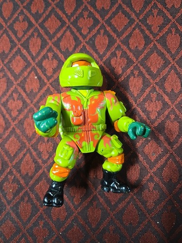 Figurina e casco TMNT Road Racing Mike 1994 vintage per Kowabunga Bike Playmate