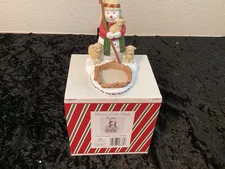 DAYSPRING WONDERFULLY MADE SNOWMAN SHEPHERD CANDLE HOLDER John 1:3 2001 NIB