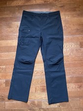 Eddie Bauer First Ascent Hiking Pants Men 38x32 Black Nylon Gorpcore Climbing