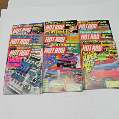 ビンテージ HOT ROD 雑誌 まとめ売り 1989 HOT ROD MAGAZINE LOT OF 9 ISSUES IMPORT DOMESTIC EXOTIC CARS