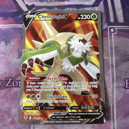 Pokemon Chesnaught V 171/195 Silver Tempest Pack Fresh