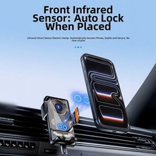15W Car Wireless Charger with Automatic Clamping and 360 Rotation Feature