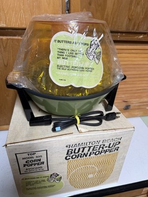 Vintage Hamilton Beach Butter-Up Corn Popper, Model 500, New, Open Box W/ Papers