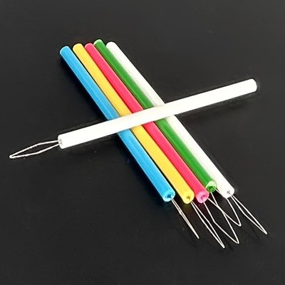 5Pcs Needle Threading Tool Set, Easy Guide for Sewing, Plastic...