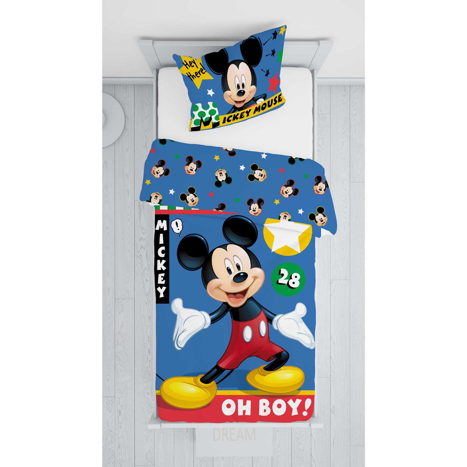Biancheria da letto Disney Topolino bambino/bambino Oh Boy 135x100 60x40 cm cotone foto 2