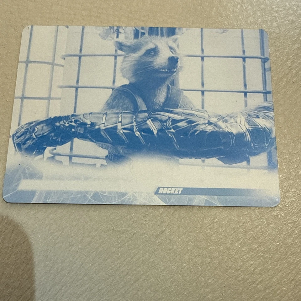 2024 Upper Deck Marvel Studios Series 1 Rocket Cyan Printing Plate 1 Of 1 (#67) - Image 2 of 4