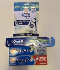 Travel Oral Care Kit Toothpaste Toothbrush Floss Hygiene Essentials Set