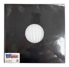 USDISC Record Inner Sleeves 12", LP, Polylined, Square Corners (Black) Lot