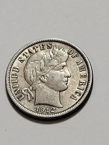 UNITED STATES 1912 BARBER DIME VF CONDITION