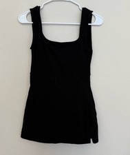 Out From Under-Urban Outfitters-Black Tank Top Mini Dress-Shorts Romper-WMNS SML