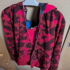 USED APE HOODIE L RED GOOD