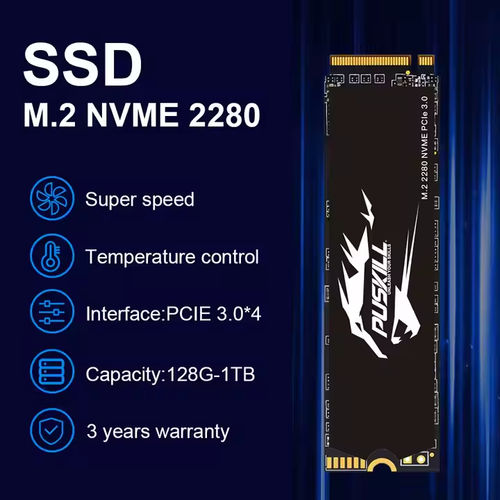PUSKILL Original NVMe M.2 2280 SSD 128GB 256GB 512GB 1TB for Desktop and Laptop - Afbeelding 5 van 7