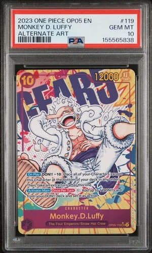 ONE PIECE MONKEY D. LUFFY 2023 OP05-AWAKENING OF THE NEW ERA #119 ALT ART PSA 10
