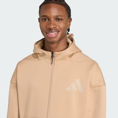 Adidas Z.N.E. Full-Zip Hooded Track Jacket Warm Sandstone NWT Men M