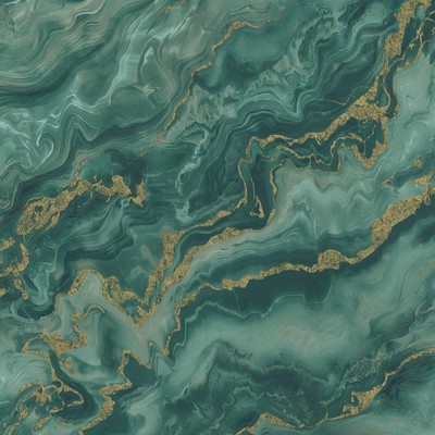 Marble Wallpaper Elle Decoration Mystic Spell Vinyl Green Metallic Gold 10447-19