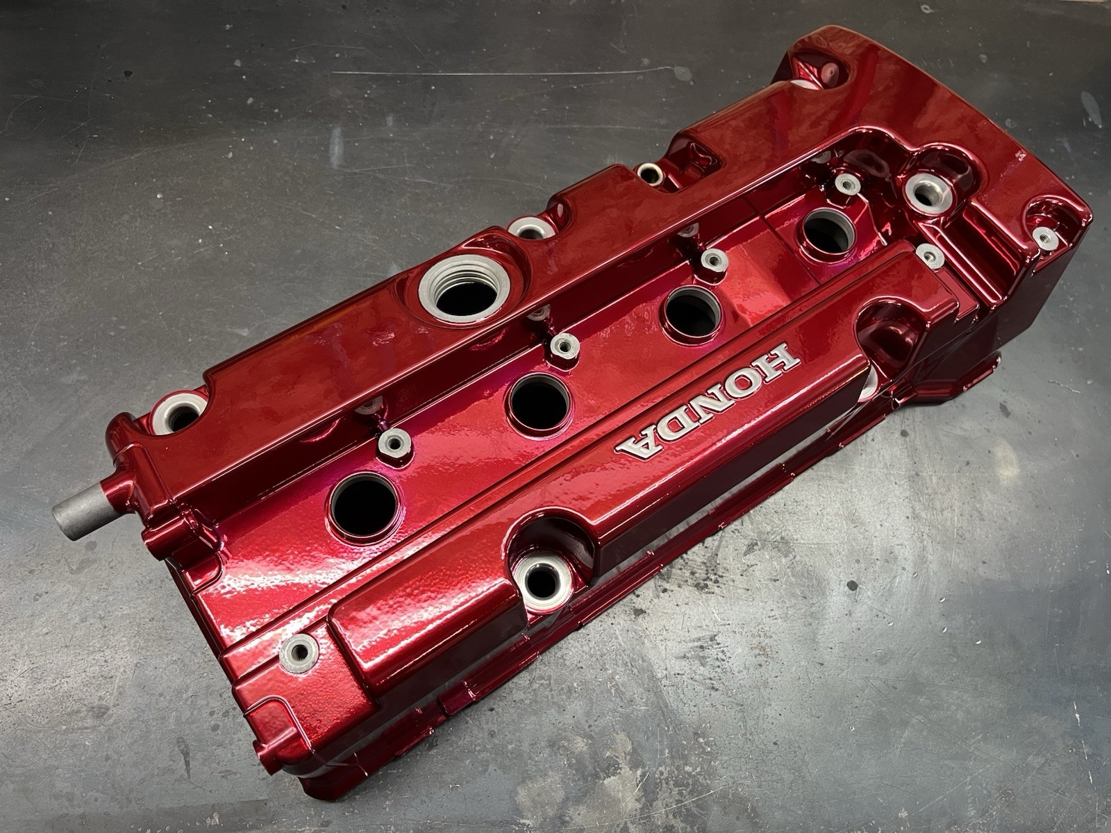 K20 Type R Red Honda K-SERIES K24 K20 Valve Cover Powder Coated Candy Red Type R Civic ...