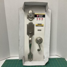 Kwikset Arlington Satin Nickel Entry Door Handleset Lock w/ Lido Lever READ