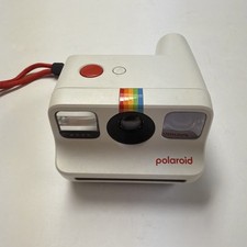 Polaroid Go Mini Instant Camera White Rainbow Stripe Rechargeable w/ USB Cable