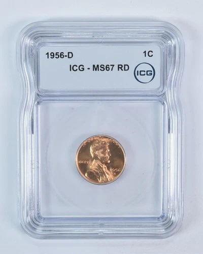 1956-D Lincoln Wheat Cent MS67 RD ICG *9173