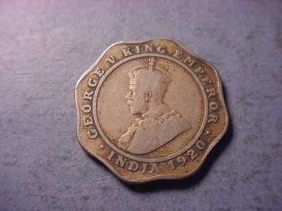 British India 4 Annas 1920 George V #94690