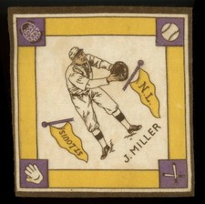 1914 B18 Blanket John Dots Miller Browns Yellow Pennants Basepaths LOOK!