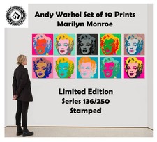 Set 10 Marilyns Andy Warhol Foundation Limited Edition Marilyn Monroe Art Prints