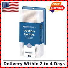 Q Tips Original Cotton Swabs 500 count Includes 500 AMZ Basics Cotton Swabs