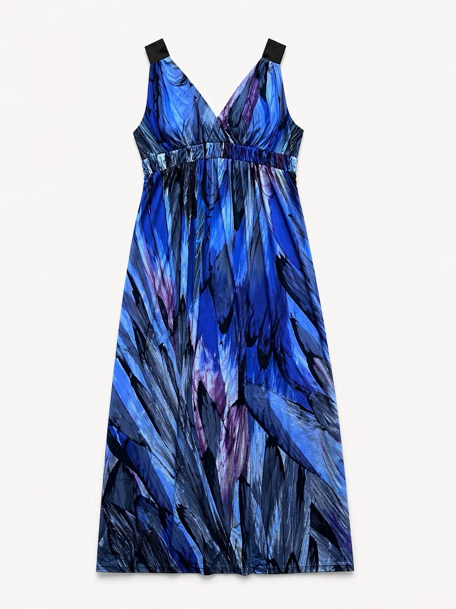 chinese dress ladies Stormy Floral Maxi Dress M  OMNIA