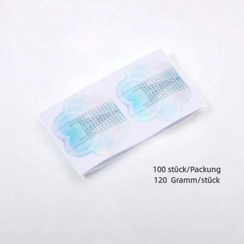 dickere Nagel Schablonen Verlängerung Gel Acryl Nail Art French Silber 100/300ST - Bild 6 von 12