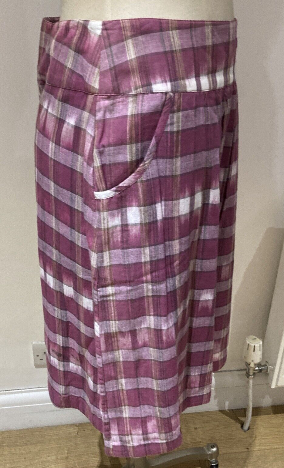 Seasalt "Demelza" 100% Faded Plaid Cotton Skirt, Size 10 UK, Fully Lined, BNWT 3