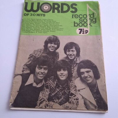 WORTE von 30 HITS RECORD SONG BOOK Osmonds Bob Dylan Cockney Rebel Sept 1974