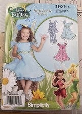 Disney Fairy Simplicity Dress Pattern 1925 Size 3-8 Cut Complete