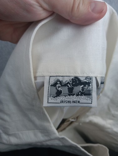 Richard Malcolm Lino Irlandés 10 Preciosos Pantalones Blancos, Pierna Ancha Forrados Crochet Nuevos con Etiquetas - Imagen 7 de 12