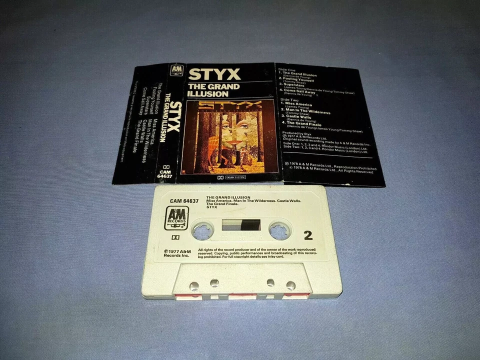 STYX THE GRAND ILLUSION CASSETTE TAPE ALBUM - Image 2 of 2